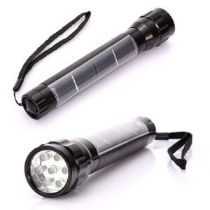 Color: Steel - Solar LED Flash Light Never Need Batteries