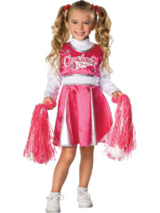 Pink white Cheerleader Child Costume Toddler