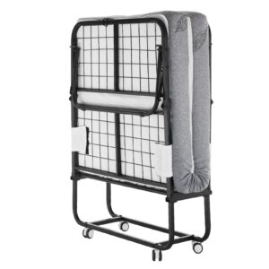 Rollaway Bed Folding Bed with 5 inches Foam Mattress for Adults & Guest