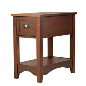 Contemporary Chair Side End Table Compact Table with Drawer Nightstand-Natural - Color: Natural